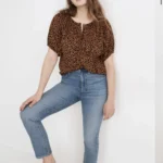 Thumbnail for Blouse Madewell taille L léopard marron