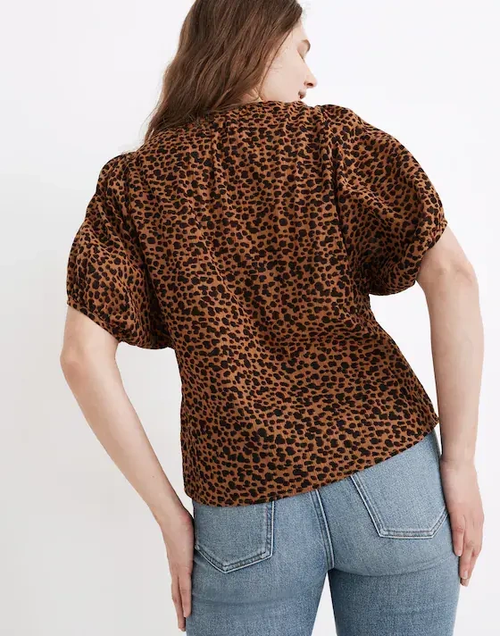 Image for Blouse Madewell taille L léopard marron