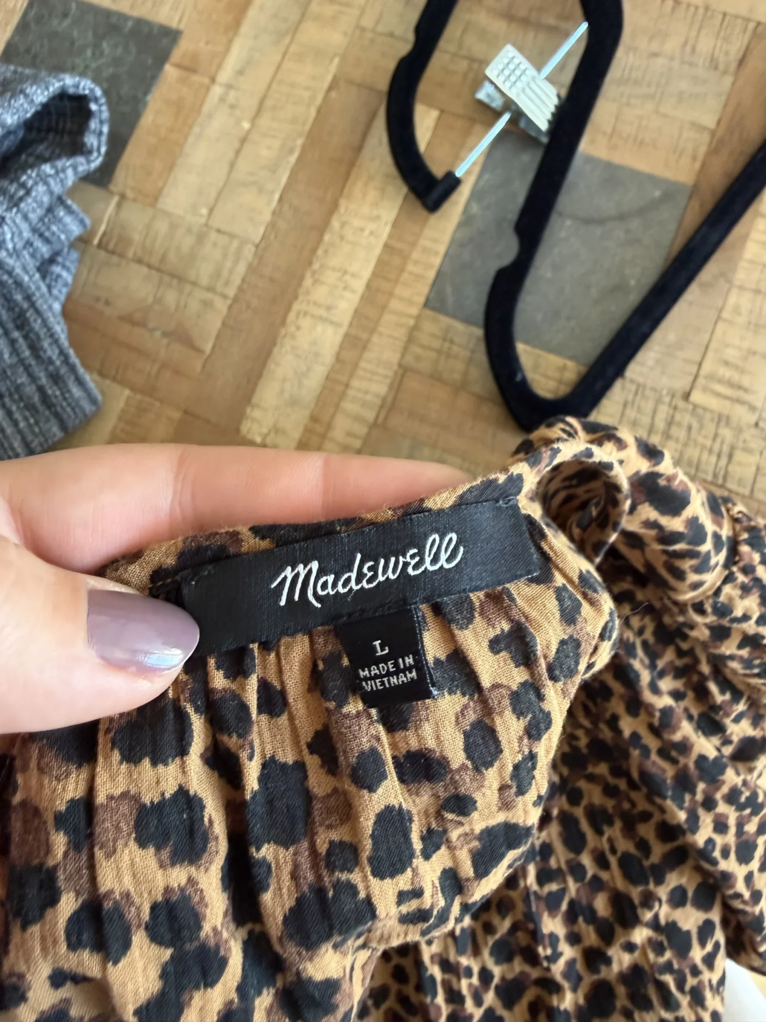 Image for Blouse Madewell taille L léopard marron