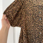 Thumbnail for Blouse Madewell taille L léopard marron