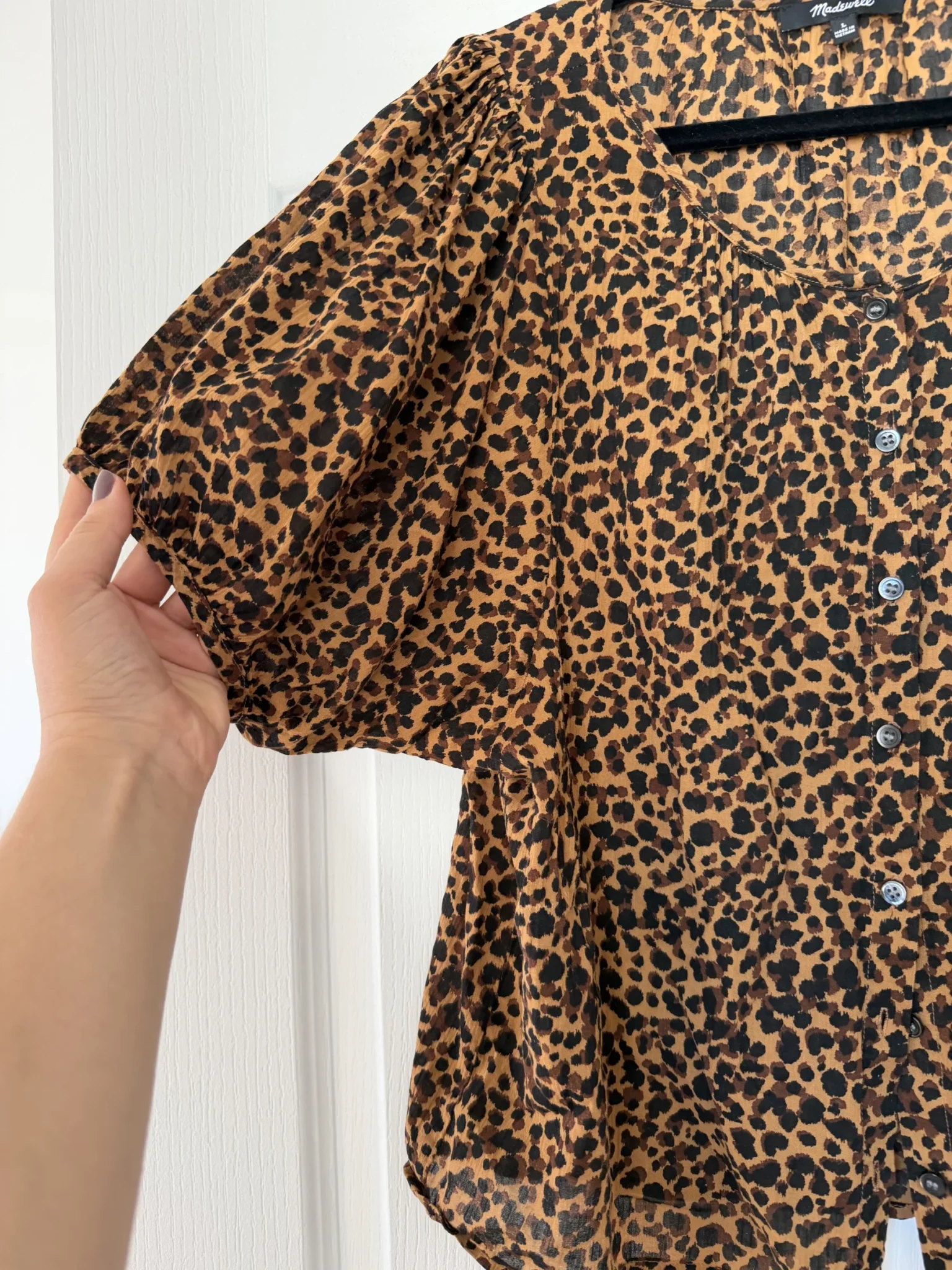 Image for Blouse Madewell taille L léopard marron