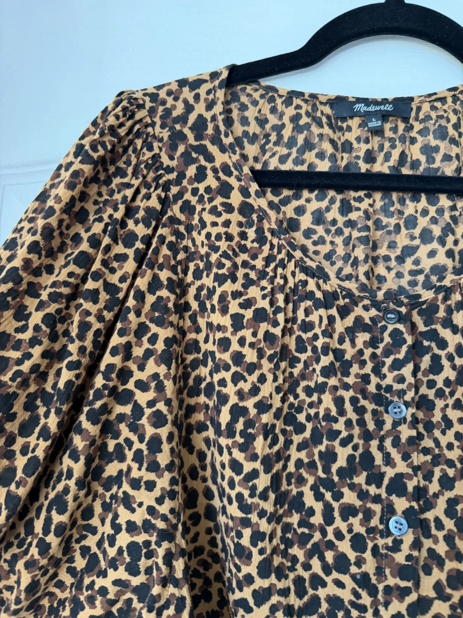 Image for Blouse Madewell taille L léopard marron