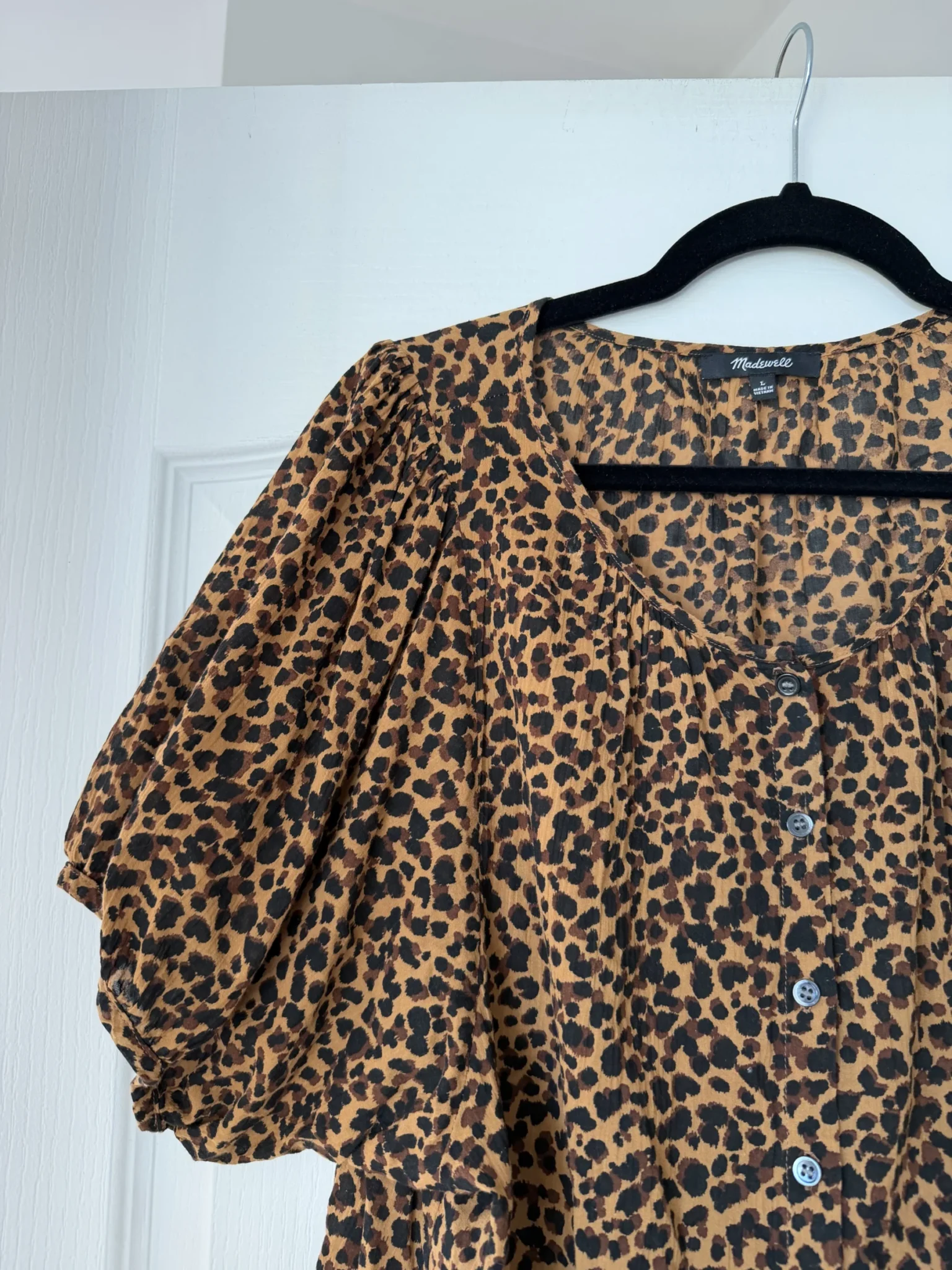 Image for Blouse Madewell taille L léopard marron