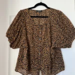 Thumbnail for Blouse Madewell taille L léopard marron
