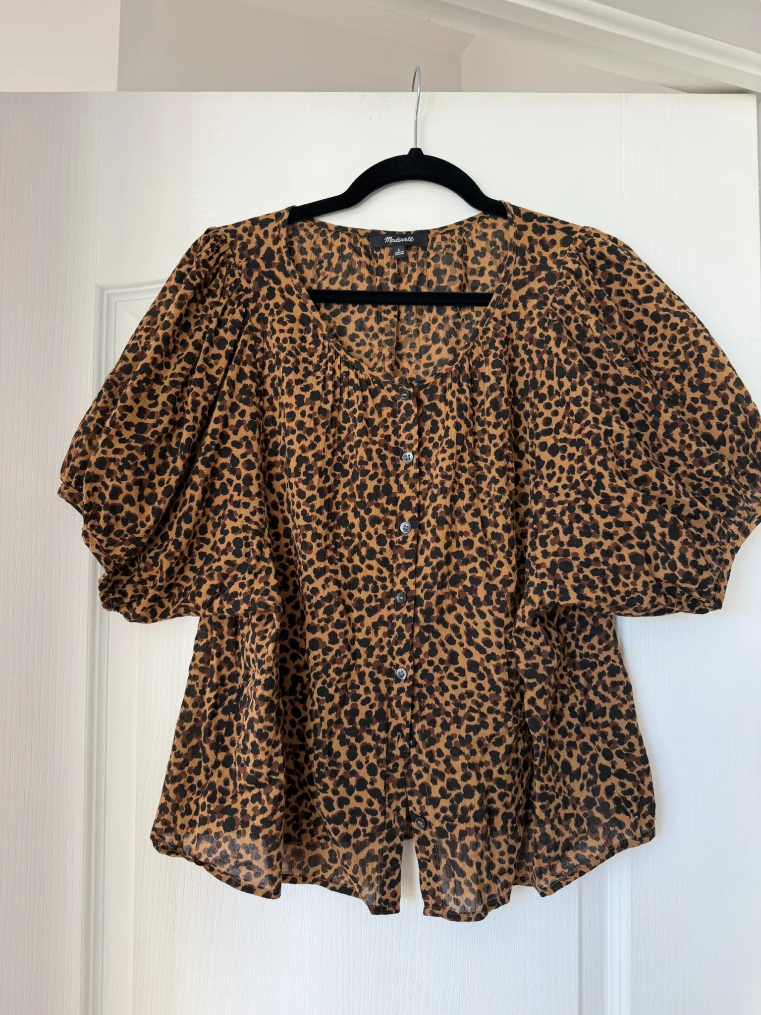 Image for Blouse Madewell taille L léopard marron