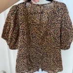 Thumbnail for Blouse Madewell taille L léopard marron