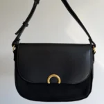 Thumbnail for Sac à main Caroll noir à détail doré