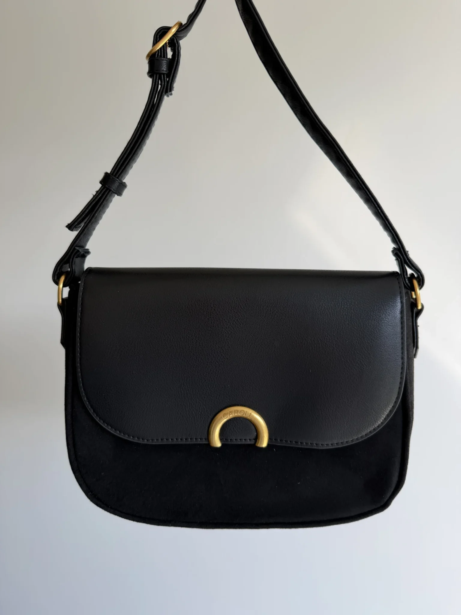Image for Sac à main Caroll noir à détail doré