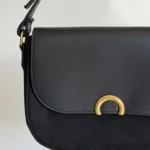 Thumbnail for Sac à main Caroll noir à détail doré