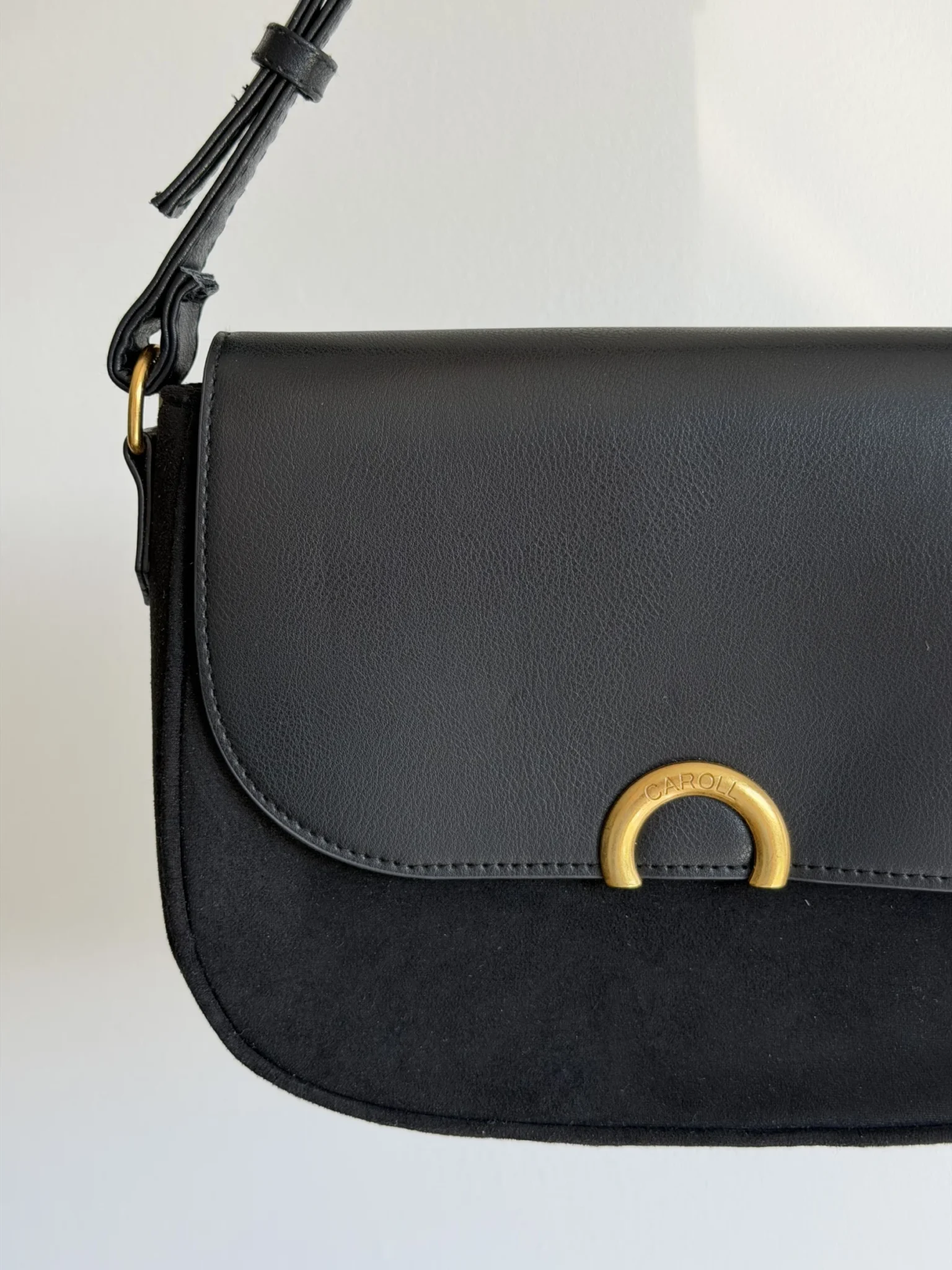 Image for Sac à main Caroll noir à détail doré