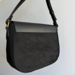 Thumbnail for Sac à main Caroll noir à détail doré