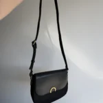 Thumbnail for Sac à main Caroll noir à détail doré