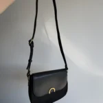 Thumbnail for Sac à main Caroll noir à détail doré