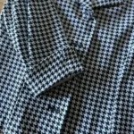 Thumbnail for Black and white houndstooth long-sleeved jacket – Dressbarn
