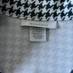 Thumbnail for Black and white houndstooth long-sleeved jacket – Dressbarn