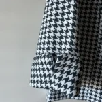 Thumbnail for Black and white houndstooth long-sleeved jacket – Dressbarn
