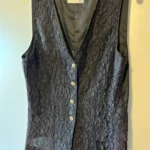 Featured thumbnail for Black sleeveless jacket/blouse – Cleo
