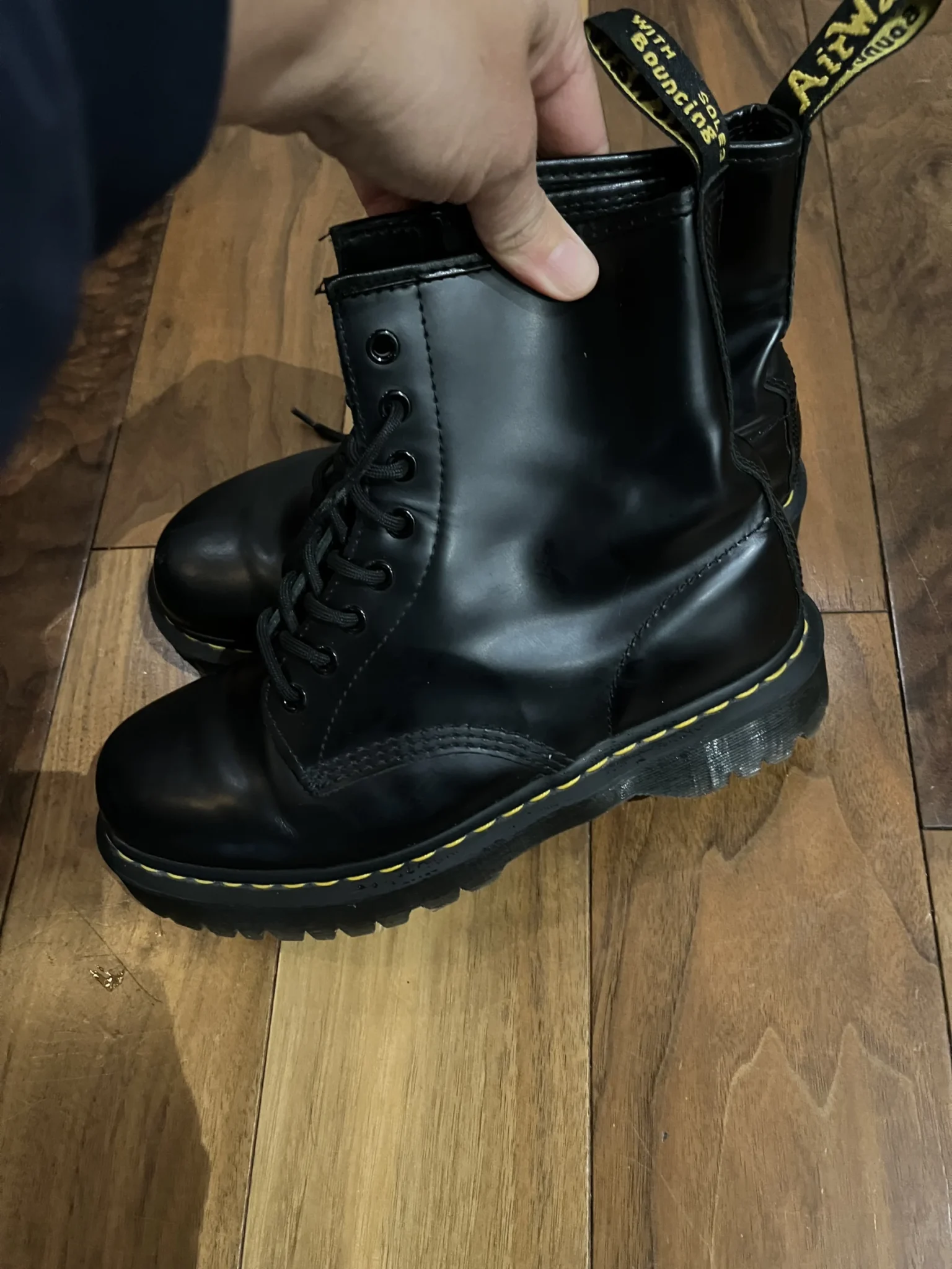 Image for DOC MARTENS 1460 BEX SMOOTH LEATHER PLATFORM BOOTS TAILLE 41
