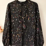 Thumbnail for CLUB MONACO | Blouse fleurie en soie et viscose | Taille L