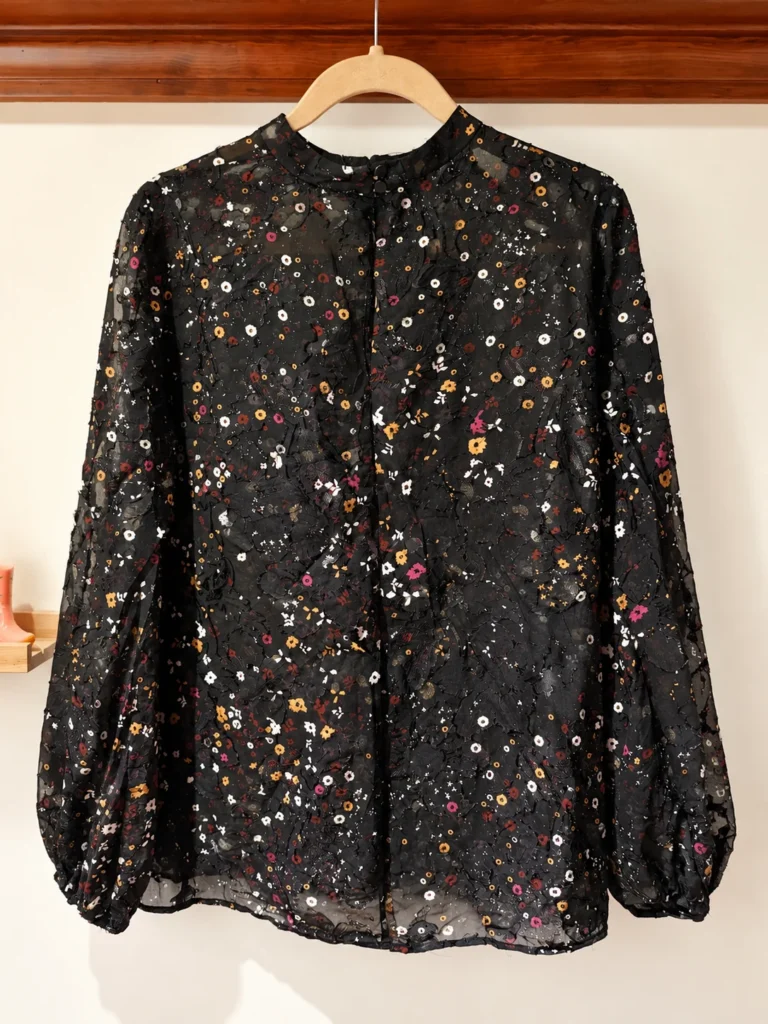 Image for CLUB MONACO | Blouse fleurie en soie et viscose | Taille L