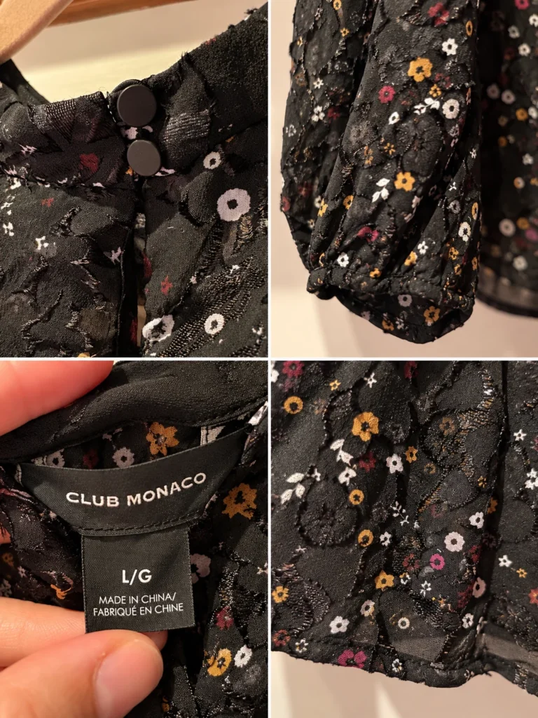 Image for CLUB MONACO | Blouse fleurie en soie et viscose | Taille L