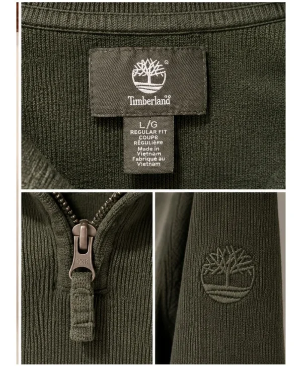 Image for Timberland | Ribbed jumper with zip-up collar – Regular Fit – L