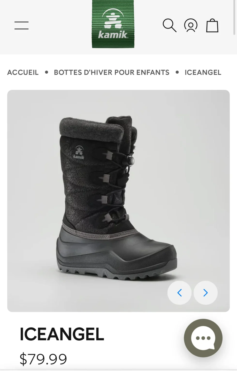 Featured image for Kamik children’s boots, black, size 12