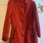 Featured thumbnail for Manteau vintage mi-long d'automne/hiver rouge San Francisco (Taille M)