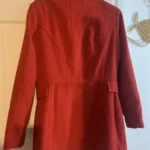 Thumbnail for Manteau vintage mi-long d'automne/hiver rouge San Francisco (Taille M)