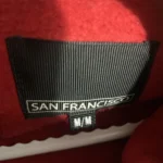 Thumbnail for Manteau vintage mi-long d'automne/hiver rouge San Francisco (Taille M)