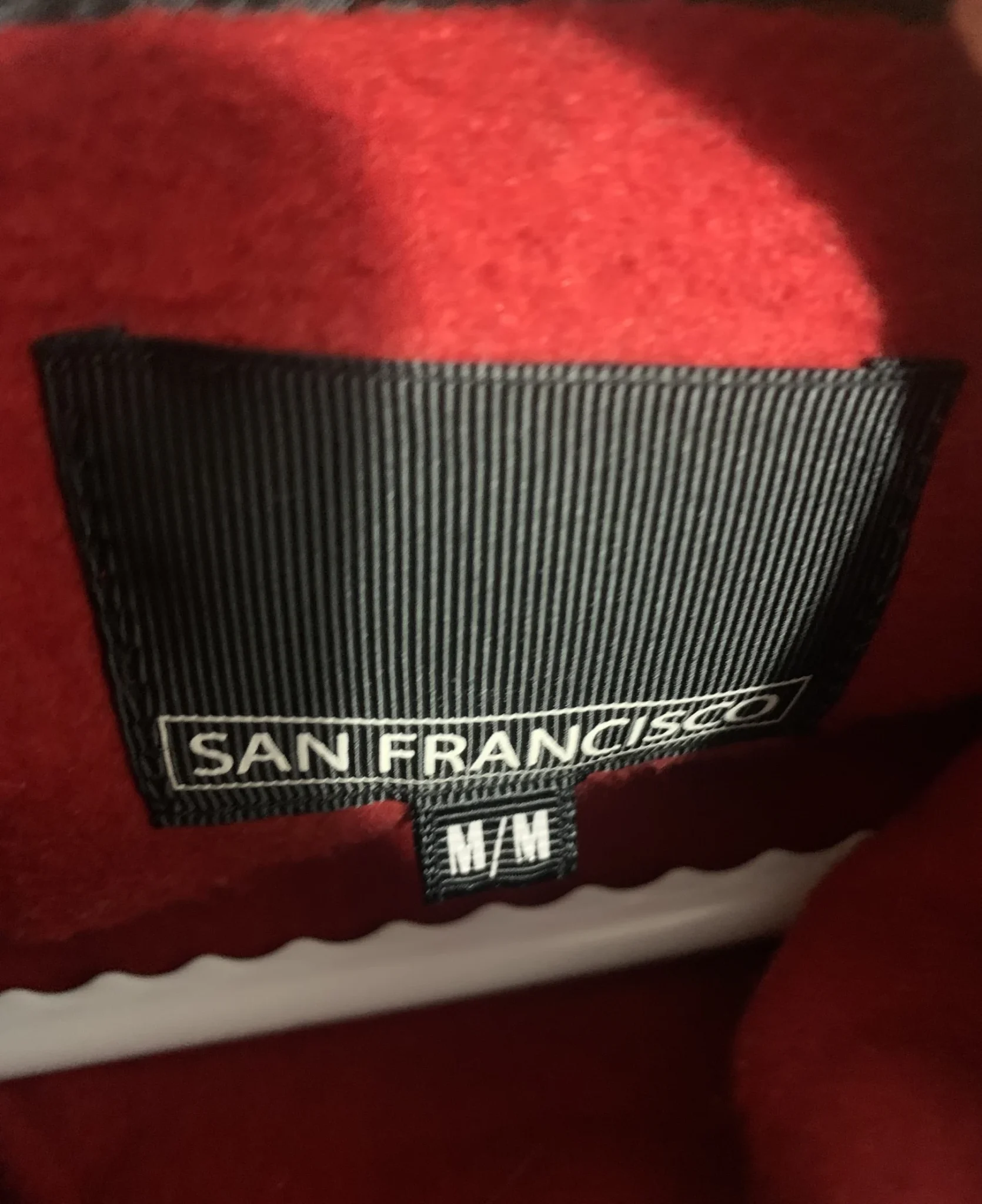 Image for Manteau vintage mi-long d'automne/hiver rouge San Francisco (Taille M)