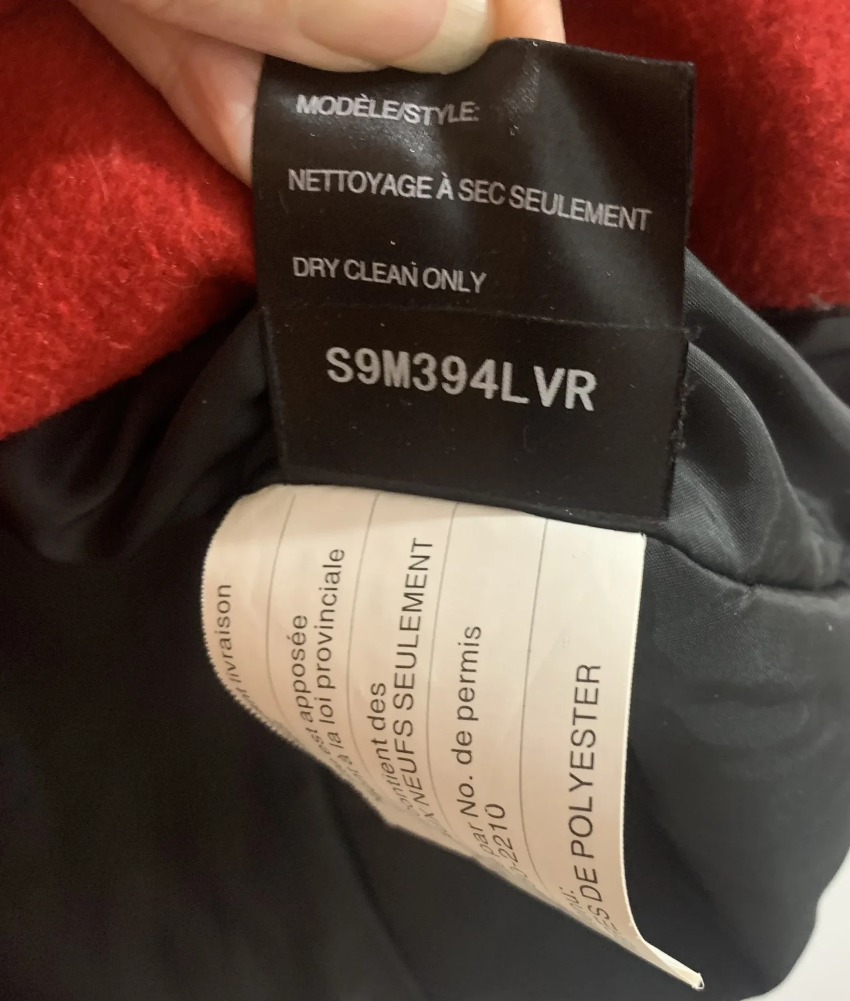 Image for Manteau vintage mi-long d'automne/hiver rouge San Francisco (Taille M)