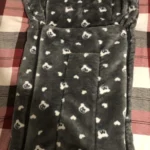 Thumbnail for Lovely baby sleeping bag / Warm dark grey fleece cover for babies (0–6 months+) with cute teddy bear designs