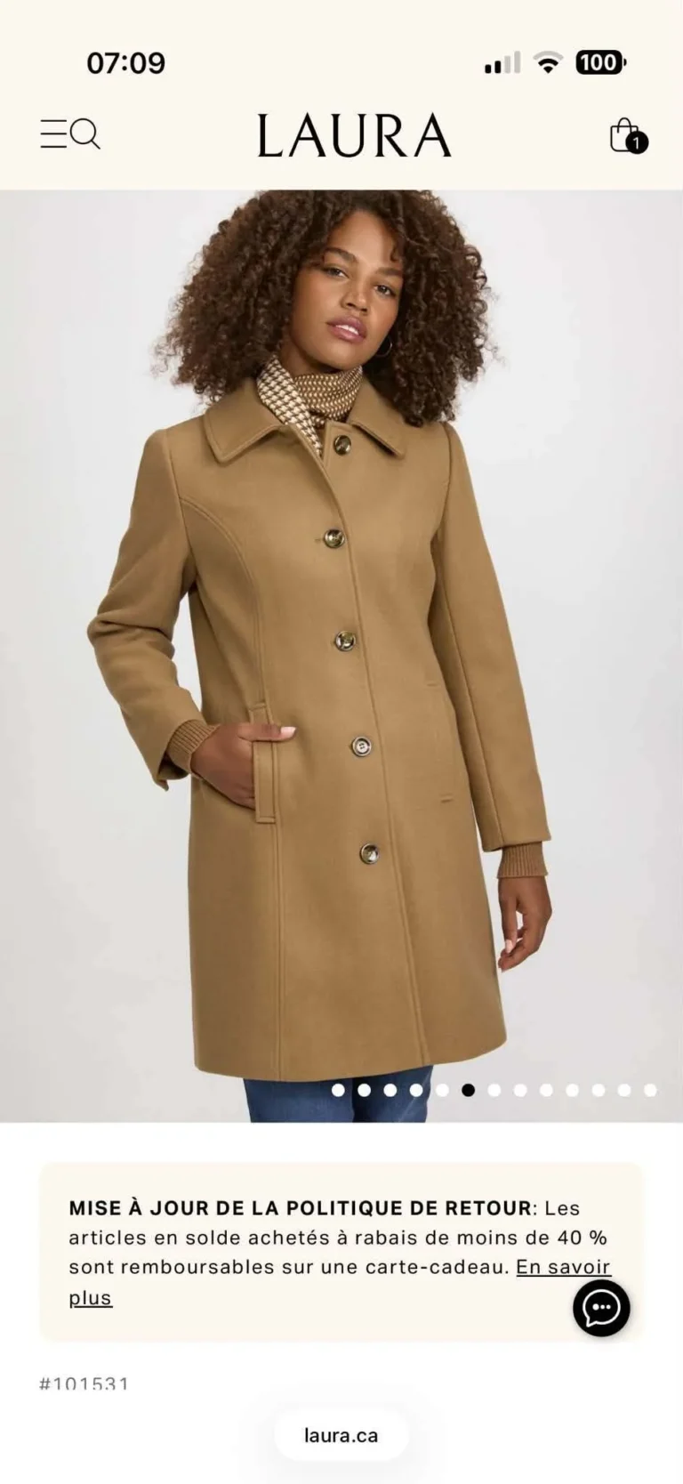 Featured image for Manteau en mélange de laine