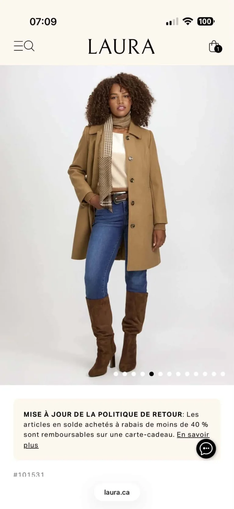 Image for Manteau en mélange de laine