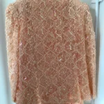Thumbnail for Chic peach-pink jacket and skirt set, for cocktail parties, weddings and Christmas – Michel Antoni