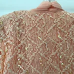 Thumbnail for Chic peach-pink jacket and skirt set, for cocktail parties, weddings and Christmas – Michel Antoni