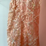 Thumbnail for Chic peach-pink jacket and skirt set, for cocktail parties, weddings and Christmas – Michel Antoni