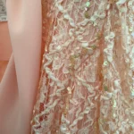 Thumbnail for Chic peach-pink jacket and skirt set, for cocktail parties, weddings and Christmas – Michel Antoni