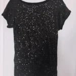 Thumbnail for Dynamite Black Sequin Short Sleeve Scoop Neck Top