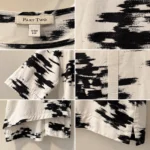 Thumbnail for Part Two | Blouse fluide à imprimé abstrait noir et blanc