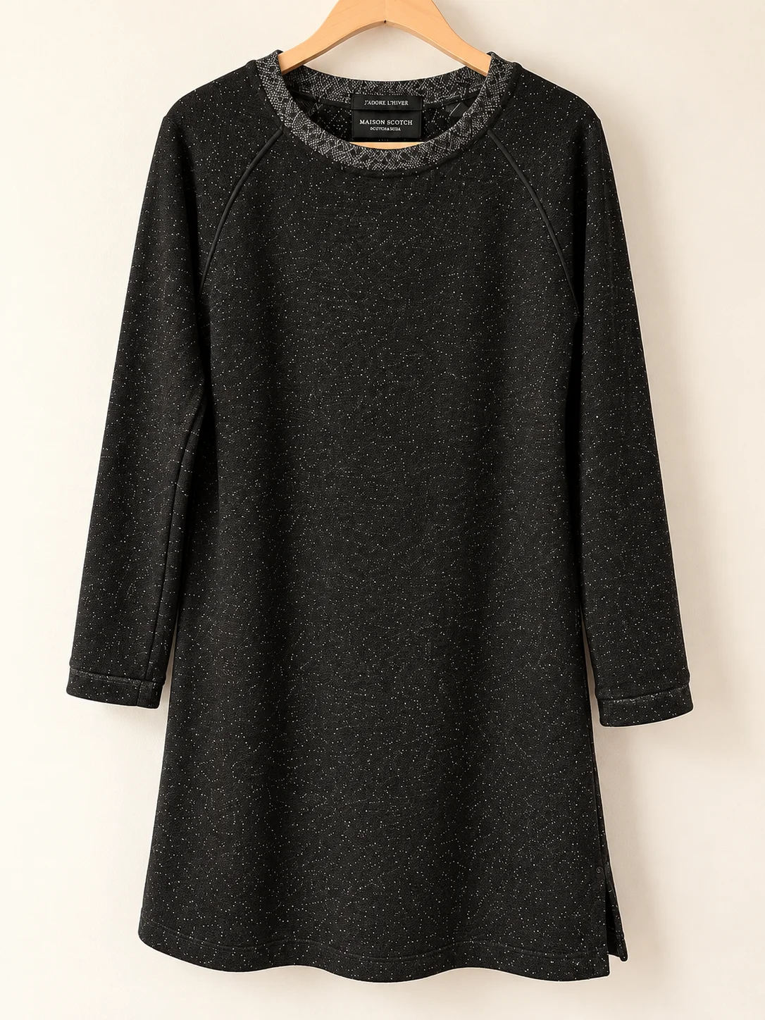 Maison Scotch – Black marl tunic dress | Size 3 Maison Scotch seconde main
