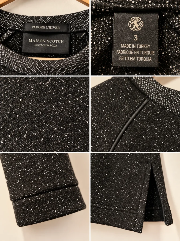 Image for Maison Scotch – Robe tunique noire chinée | Taille 3