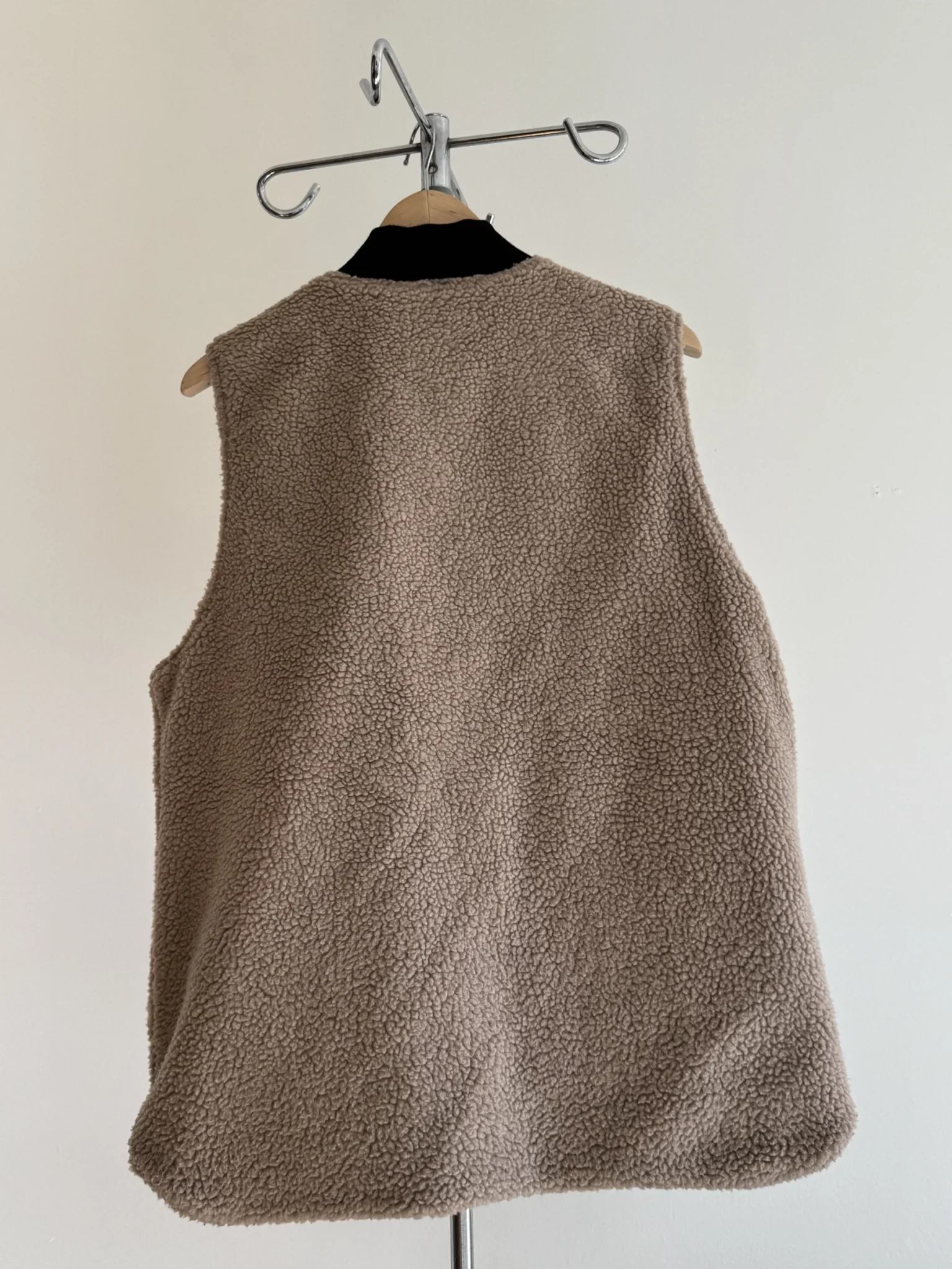Image for Veste Utilitaire Réversible Verte et Beige Hooké en Sherpa et Canevas Homme Medium