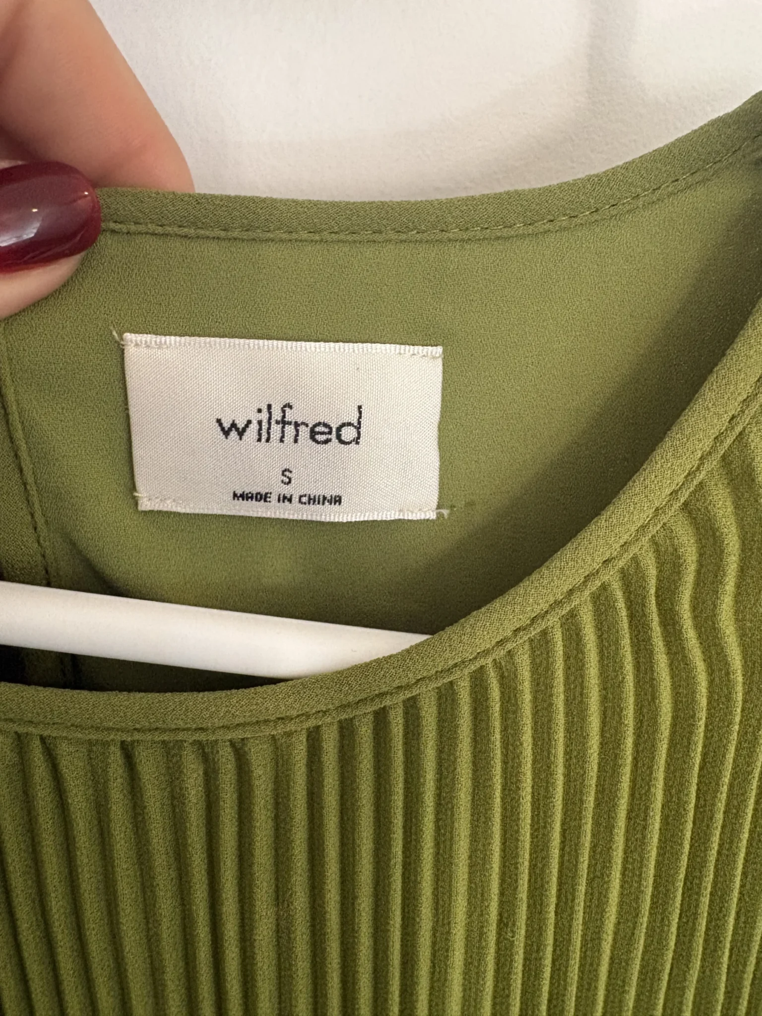 Image for Robe plissée Daydreamer Wilfred (Aritzia) – Vert Olive