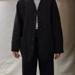Featured thumbnail for Veste mi-saison motif tartan foncé