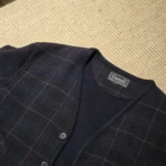 Thumbnail for Veste mi-saison motif tartan foncé