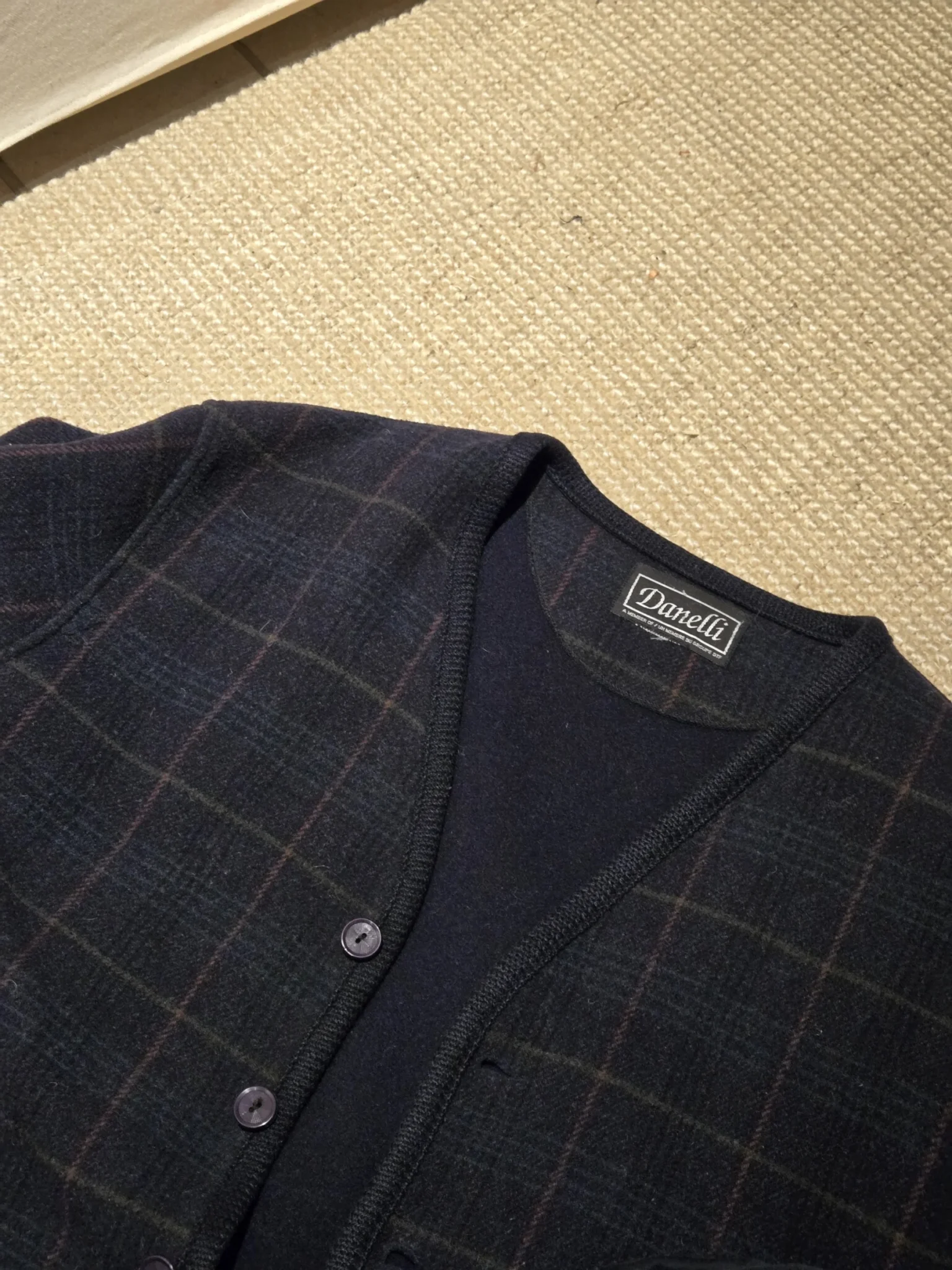 Image for Veste mi-saison motif tartan foncé