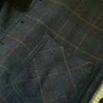Thumbnail for Veste mi-saison motif tartan foncé