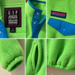 Thumbnail for GAP Arctic Fleece – Retro reissue | Lime green and turquoise blue | M 💚